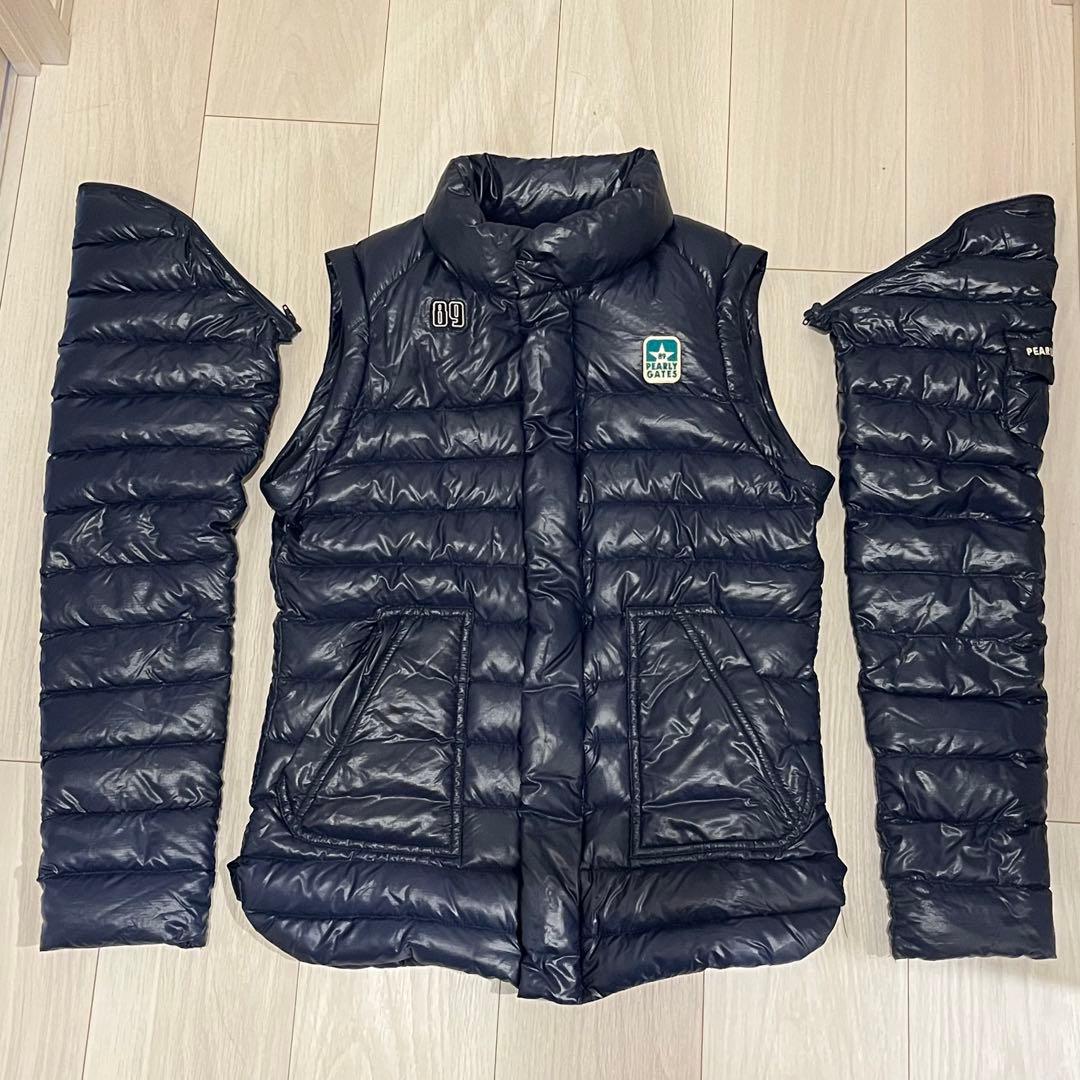 美品★パーリーゲイツ★2WAY ダウンジャケット/ベスト★サイズ1