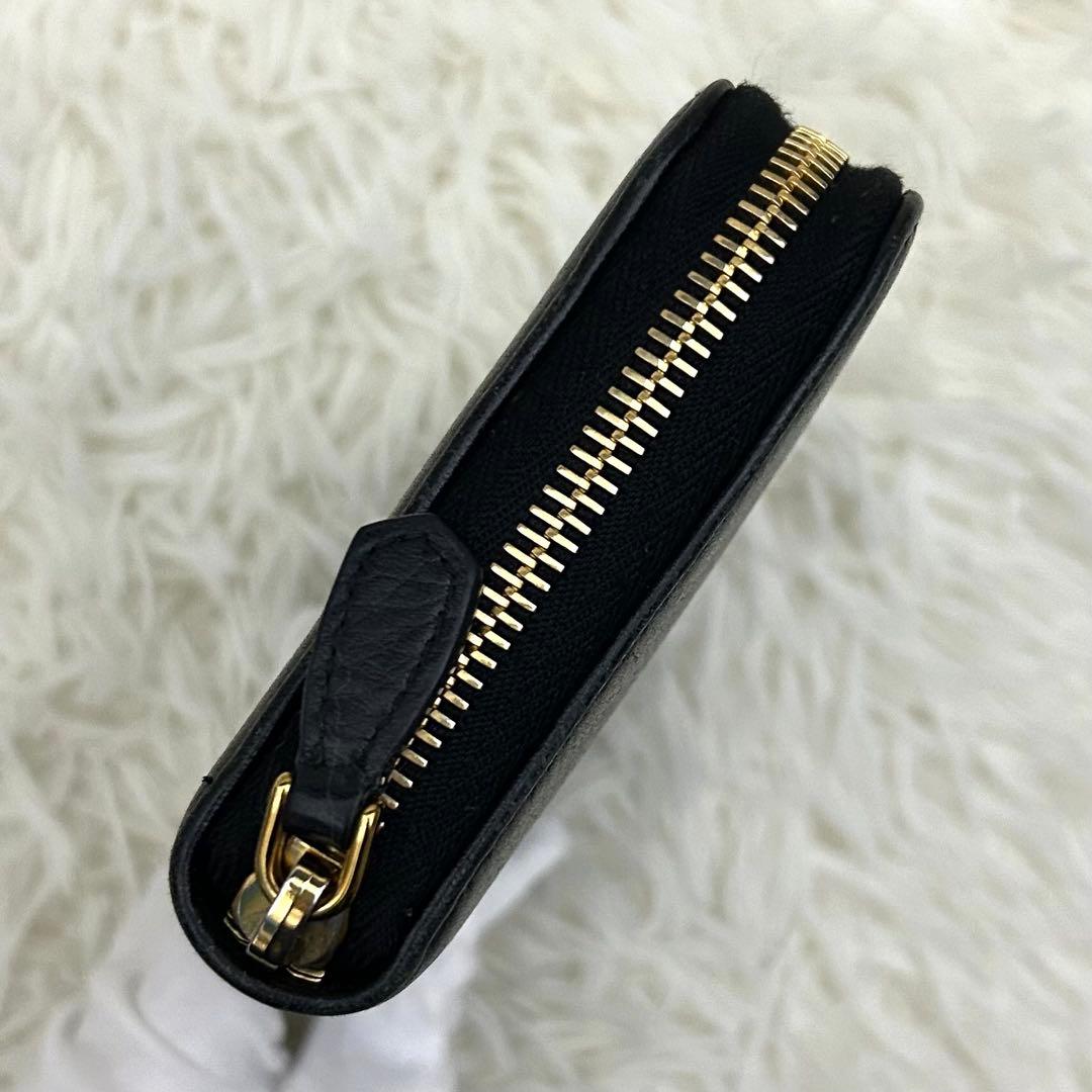 【極美品】PRADA ラウンドファスナー サフィアーノレザー 長財布 ブラック