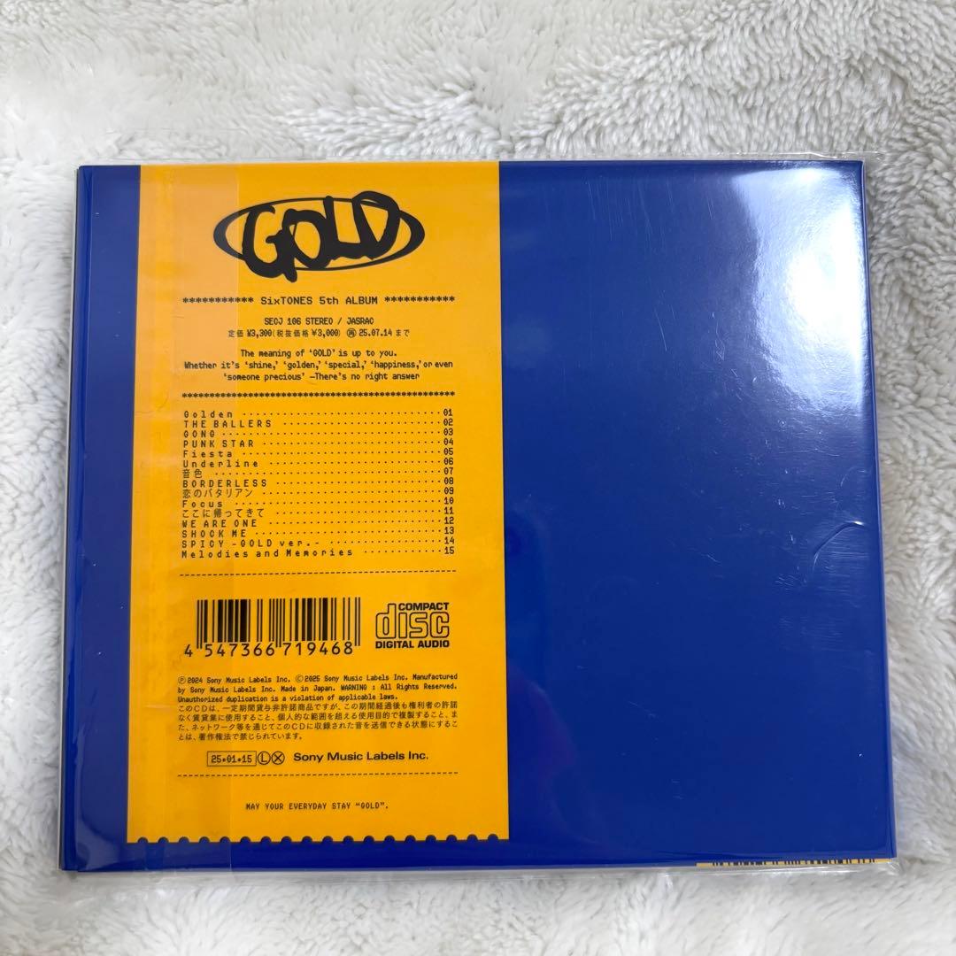 SixTONES GOLD アルバム 3形態 初回A・B・通常盤(初回仕様)
