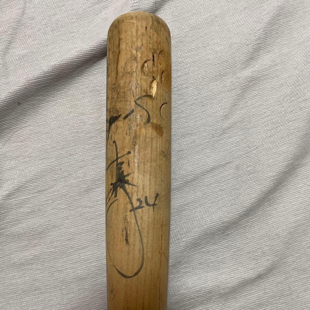 阪神タイガース #24 桧山進次郎 直筆サイン入りバット 実使用 MIZUNO製