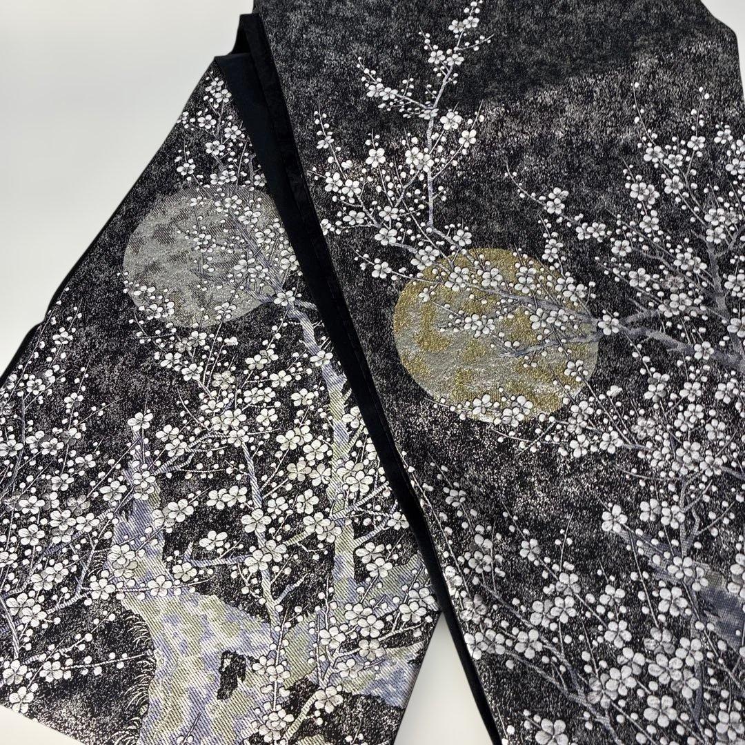 未使用　正絹西陣織大光謹製美しいキモノ掲載若冲梅花豪華袋帯