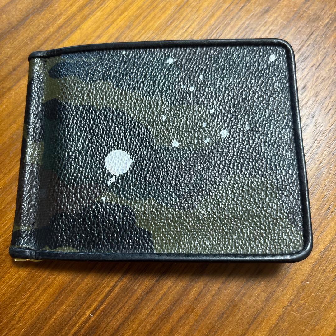 ジャンティバンティ　黒　マネークリップ　レザー　ブラック　迷彩