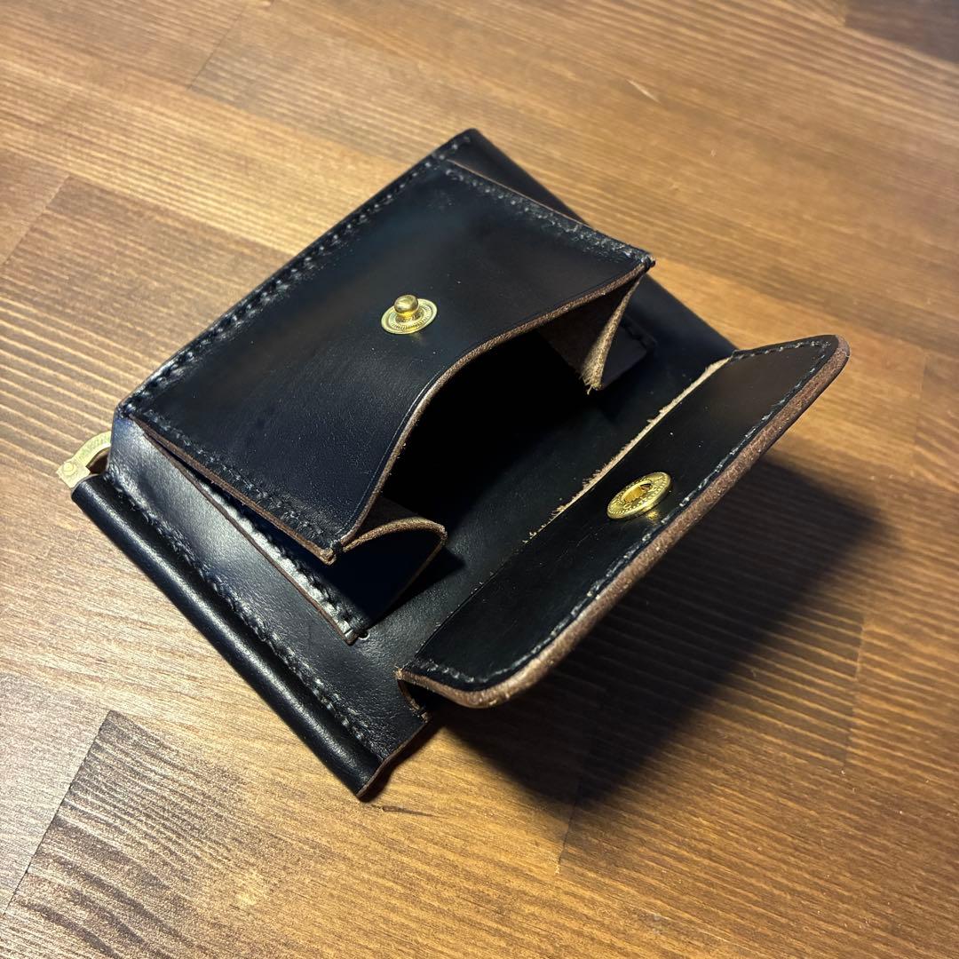 マネークリップ　ホーウィン社　クロムエクセル　丘染め　茶芯　トラッカーウォレット