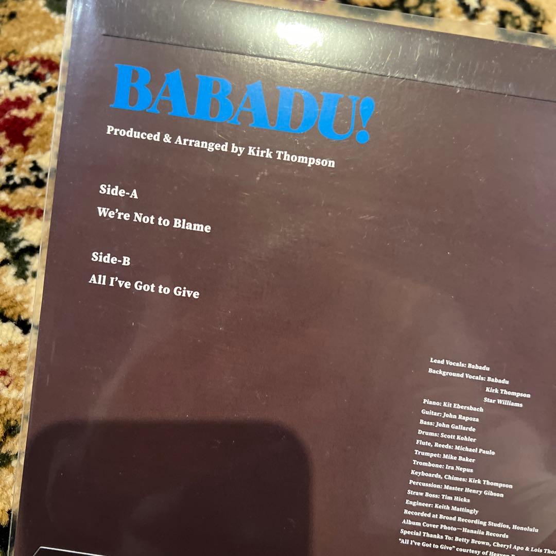 BABADU We're Not To Blame 7インチ Hawaii