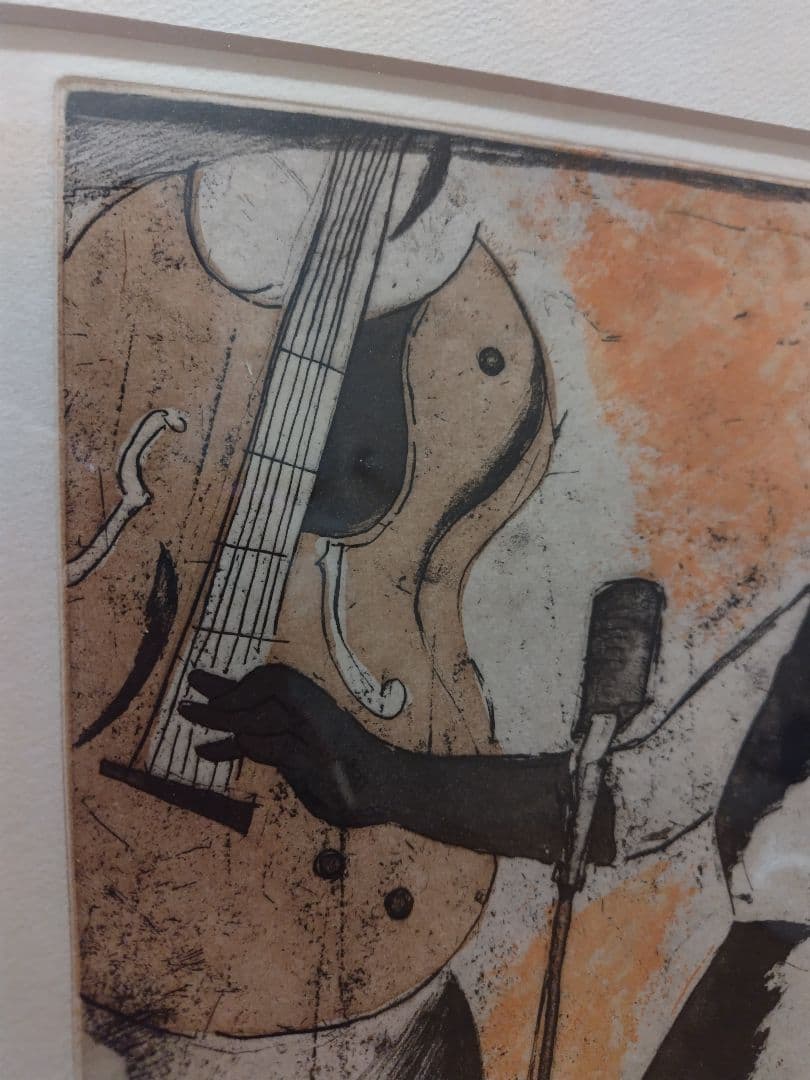 山岡康子　版画　JAZZ「BLUES」 33/50