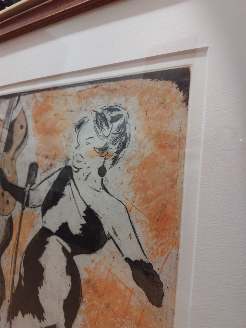 山岡康子　版画　JAZZ「BLUES」 33/50