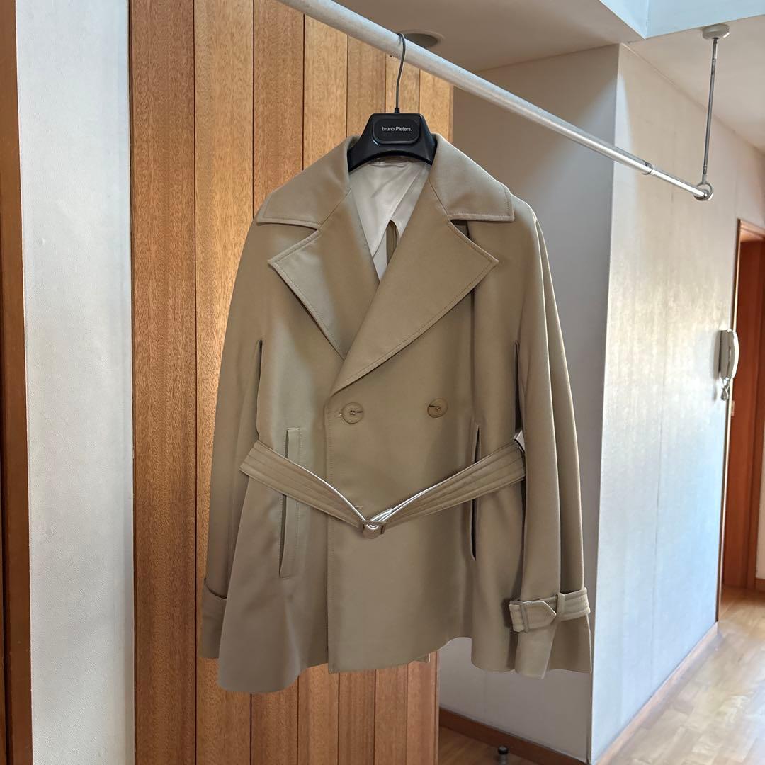 【新品未使用】MaxMara トレンチコート ベージュハーフコート　ベルト付き
