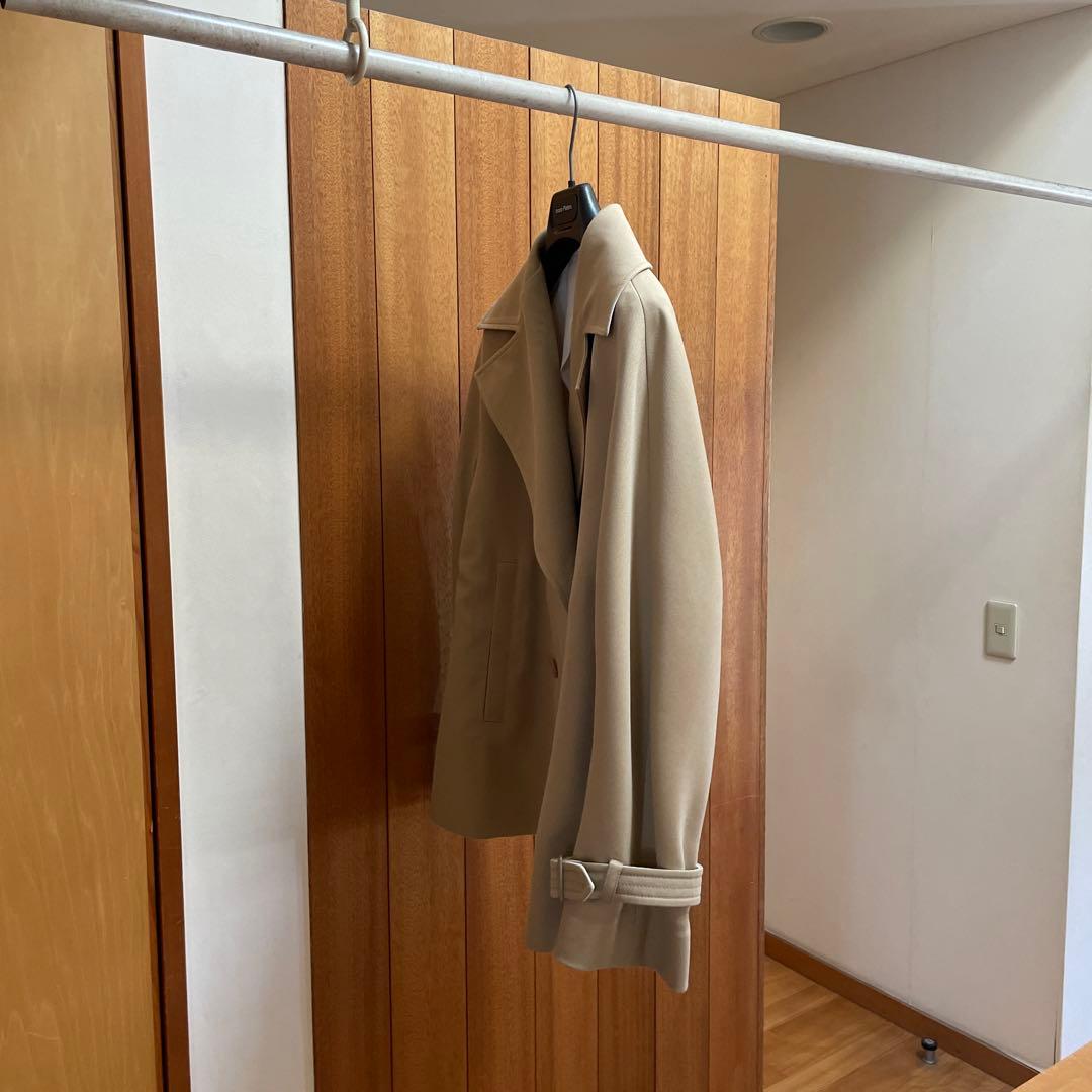 【新品未使用】MaxMara トレンチコート ベージュハーフコート　ベルト付き