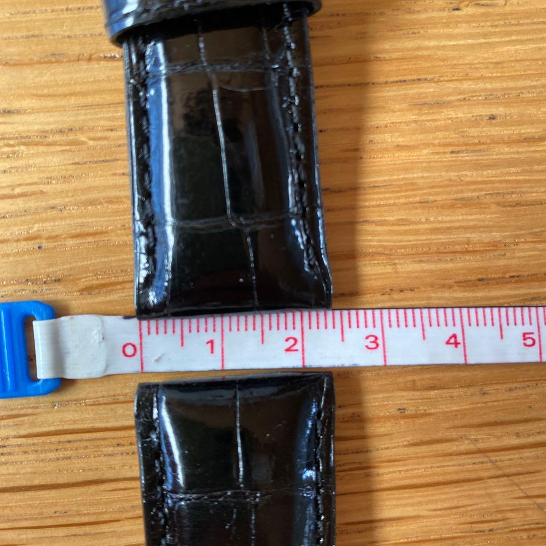 セイコー　ガランテ用純正クロコダイルベルト24mm ブラック