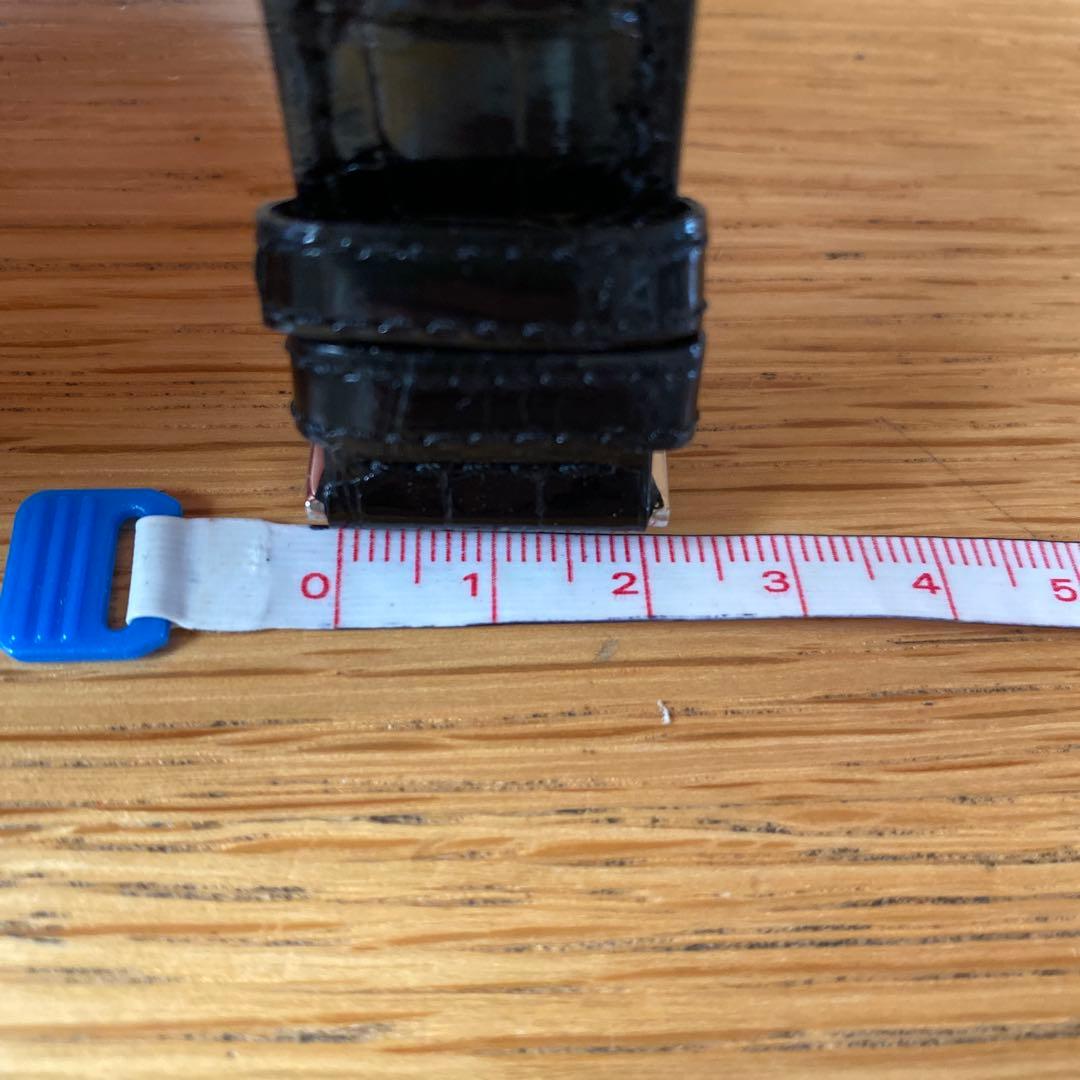 セイコー　ガランテ用純正クロコダイルベルト24mm ブラック