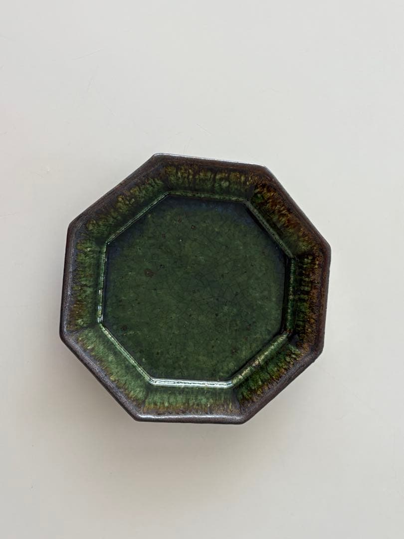 大沼道行さん2枚セット★織部八角皿