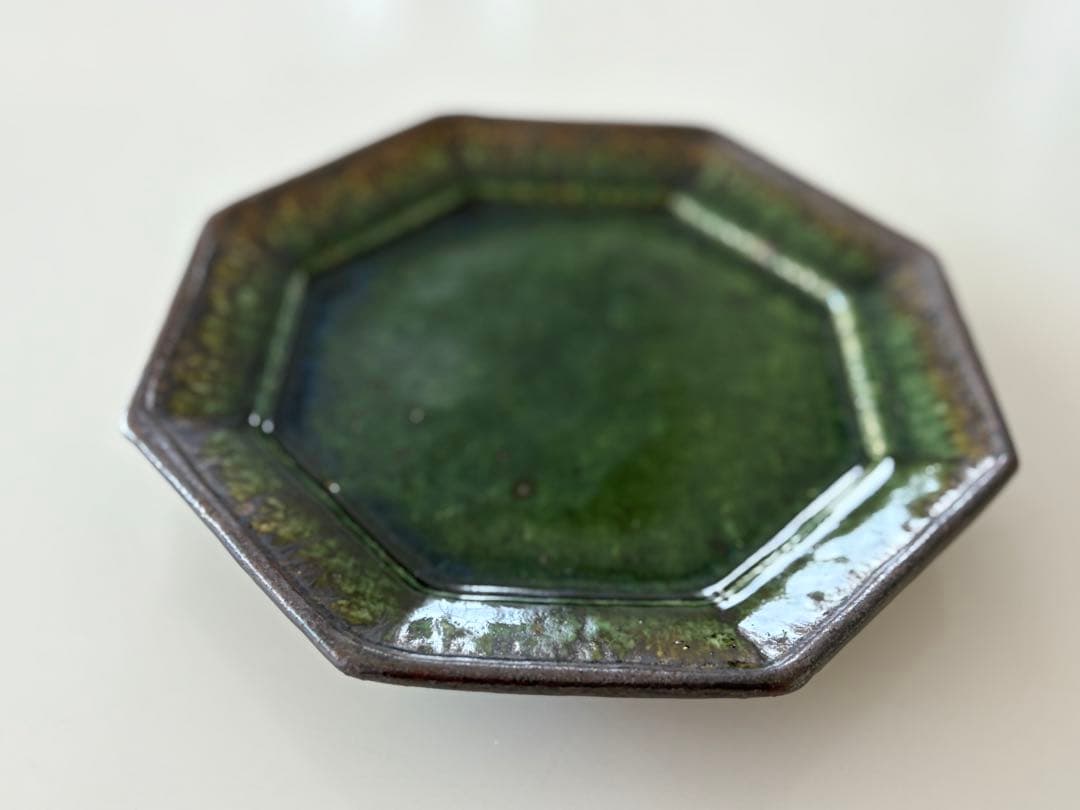 大沼道行さん2枚セット★織部八角皿