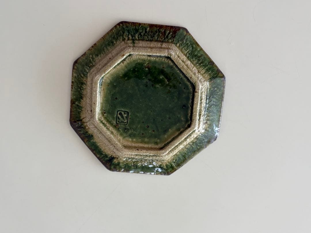 大沼道行さん2枚セット★織部八角皿