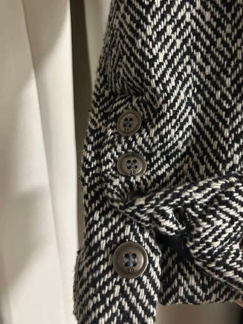 GREG LAUREN ヘリンボーン ガウンコート 3