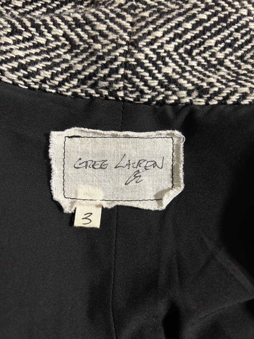 GREG LAUREN ヘリンボーン ガウンコート 3