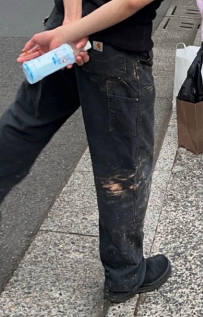 【着画有】US Carhartt ダブルニー ペインターパンツ 38x34