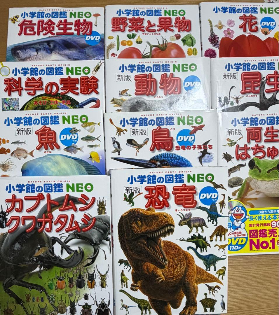 小学館の図鑑NEO 11冊セット　DVD欠品