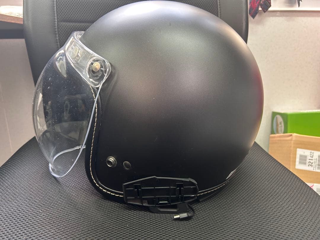 アライ　ジェットヘルメット マットブラック クリアシールド