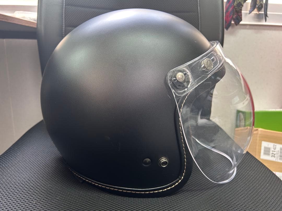 アライ　ジェットヘルメット マットブラック クリアシールド