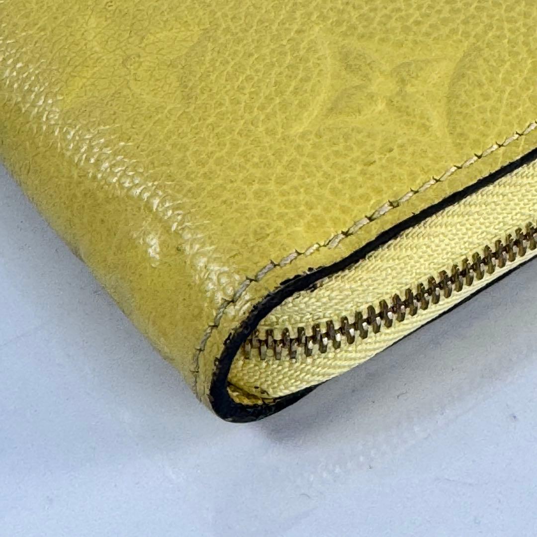 【希少】ルイヴィトン　ジッピーパース　モノグラム　アンプラント　イエロー