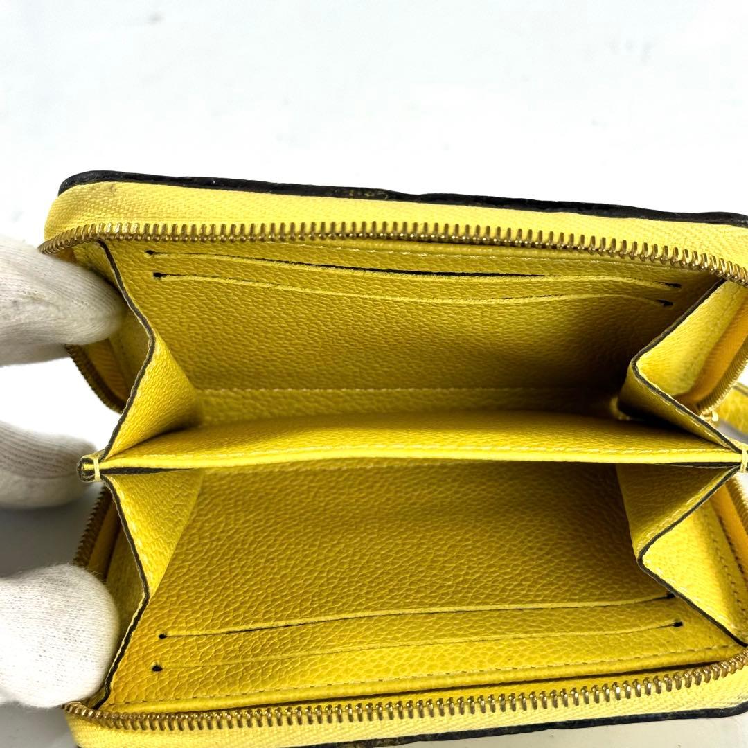 【希少】ルイヴィトン　ジッピーパース　モノグラム　アンプラント　イエロー