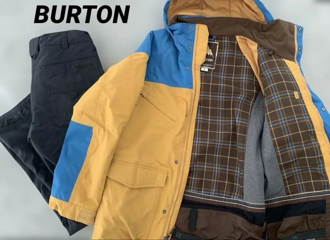 BURTON バートン スノーボード ウェア 上下セット　М イエローブラック