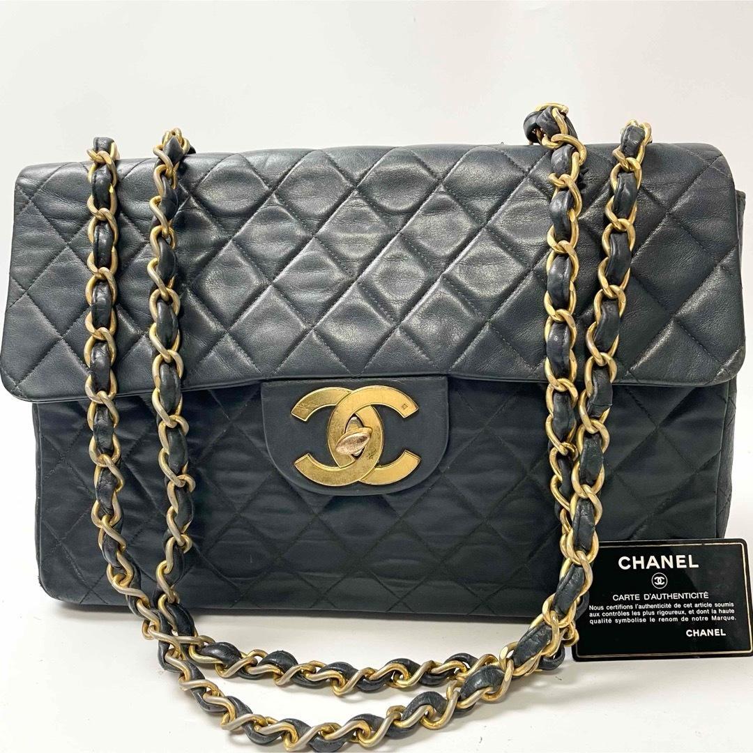 フォーキーシャネル　デカマトラッセ34 ラムスキン　ダブルチェーン