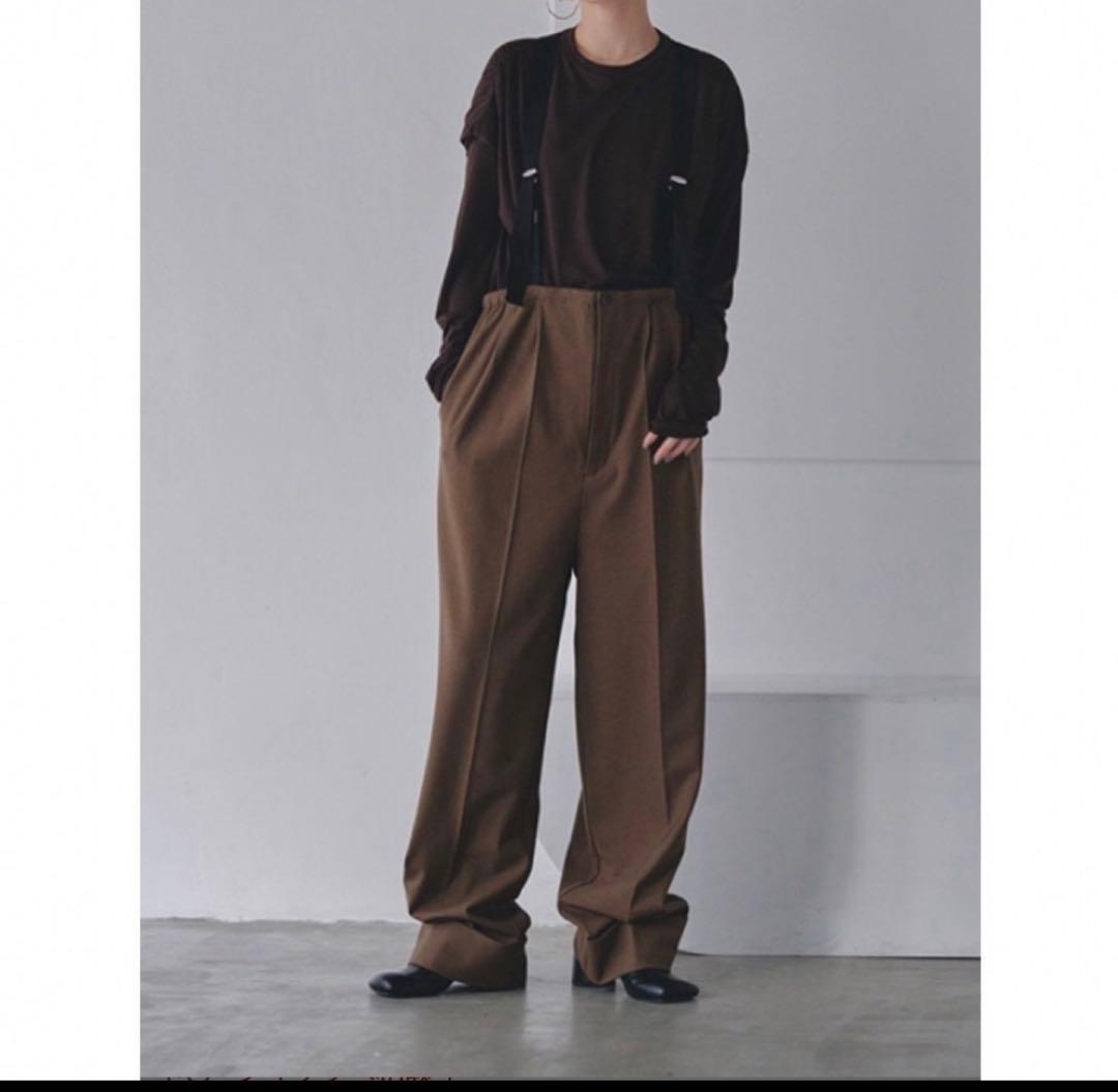 トゥデイフルサスペンダーハイウエストパンツ ボトムス 36