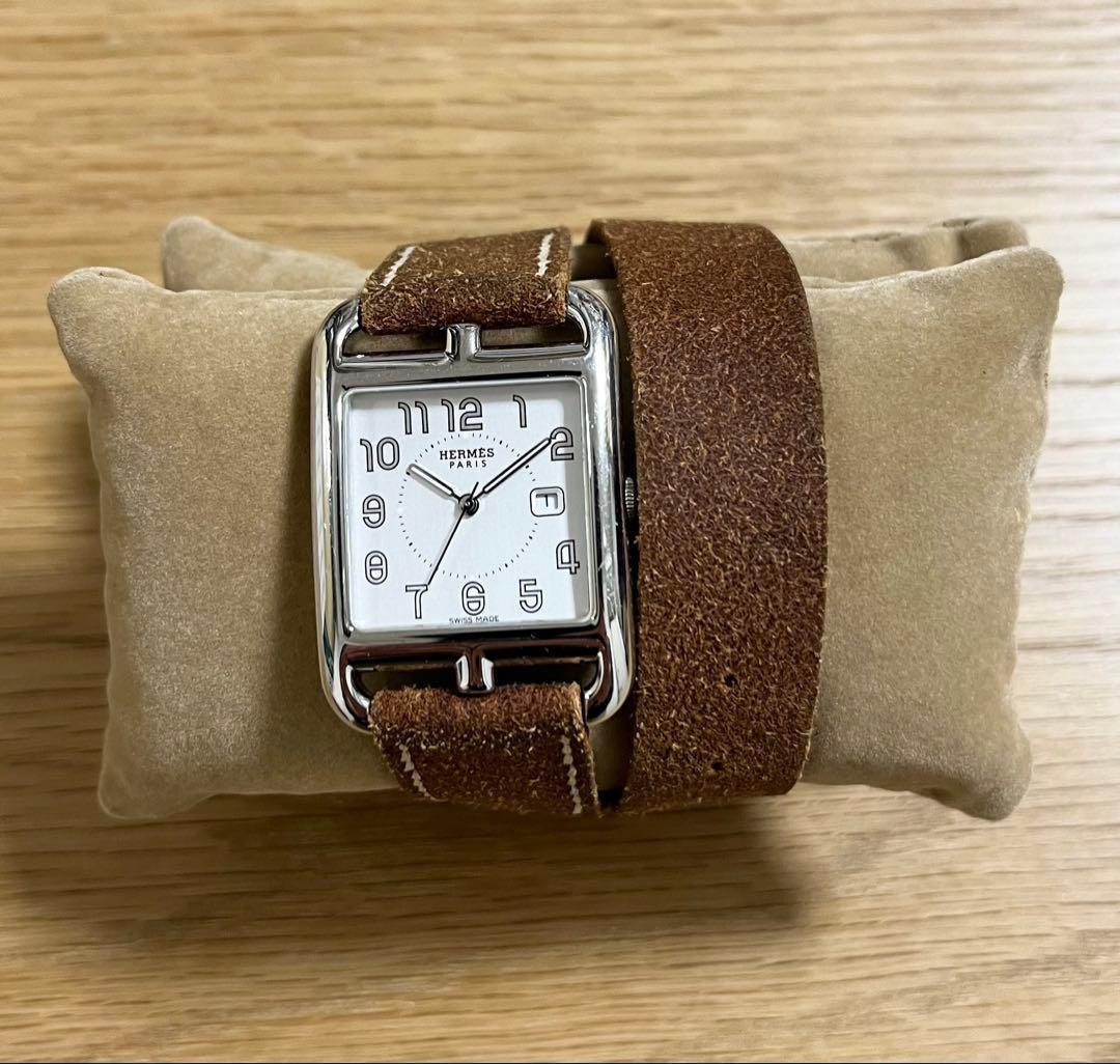 スエード レザー ベルト エルメス 時計 ケープコッド マルジェラ 希少 レア
