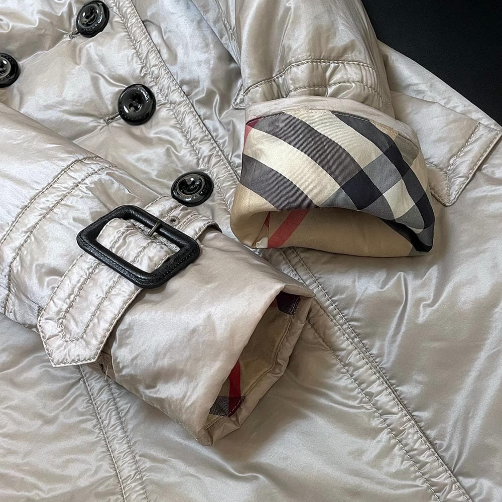 三陽商会 バーバリー 裏地ノバチェック柄 中綿入り トレンチコート