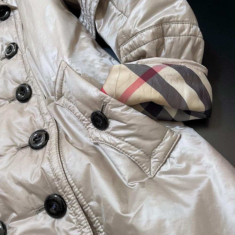 三陽商会 バーバリー 裏地ノバチェック柄 中綿入り トレンチコート