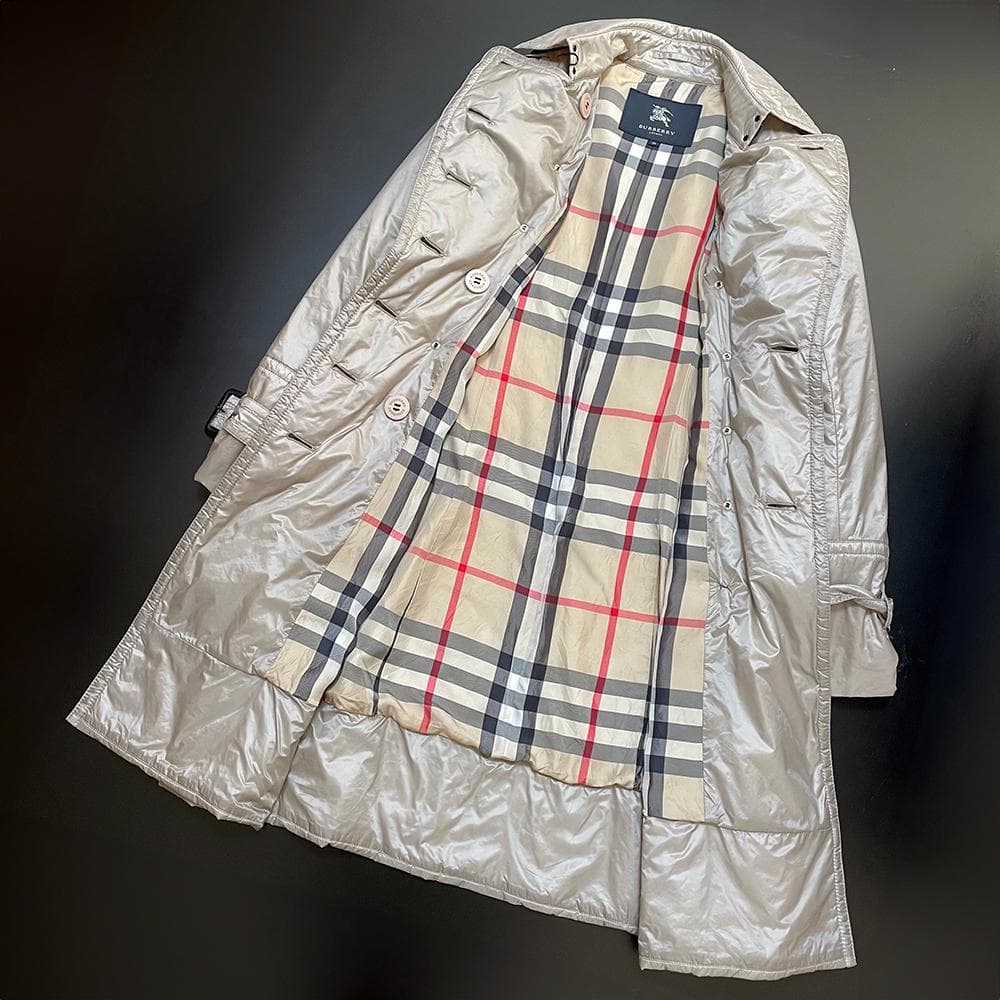 三陽商会 バーバリー 裏地ノバチェック柄 中綿入り トレンチコート
