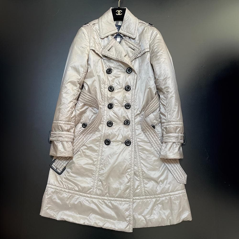 三陽商会 バーバリー 裏地ノバチェック柄 中綿入り トレンチコート