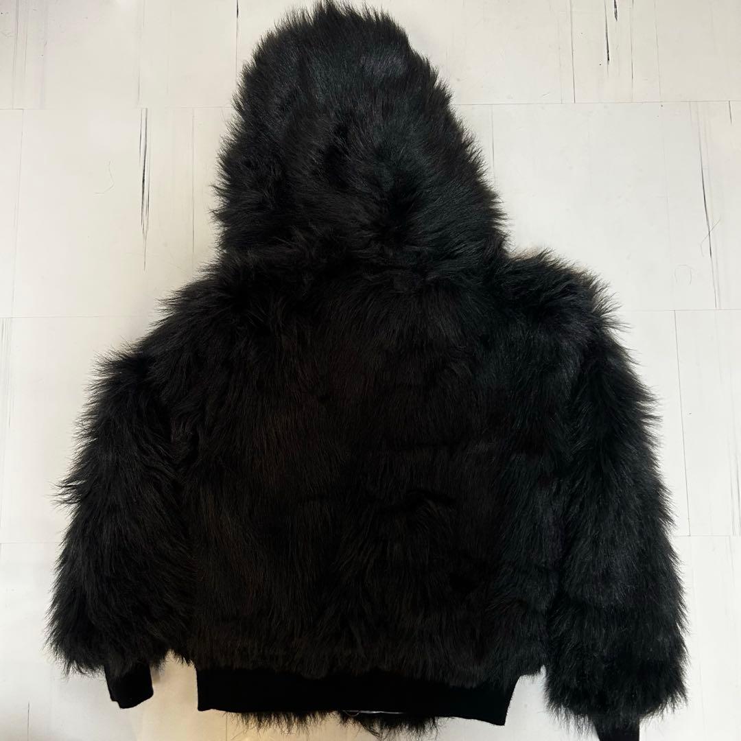 DIESEL ファーコート フード付き ブラック Y2K