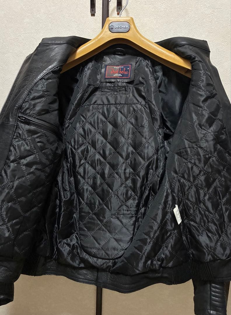 【新品】DEGNER バイク用ジャケット 本革 プロテクター入り レディースL