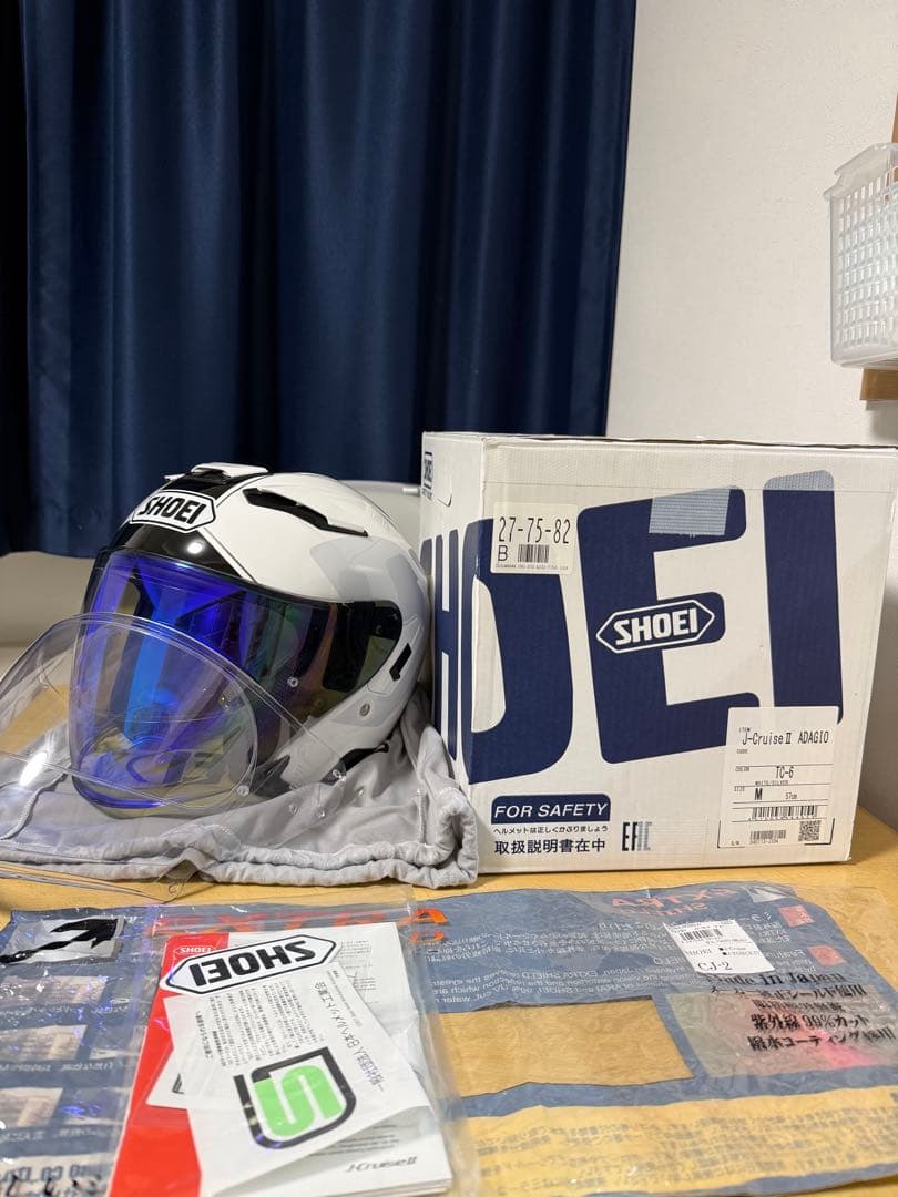 美 SHOEI J-CRUISE 2 ADAGIO M 山城ブルーミラーシールド