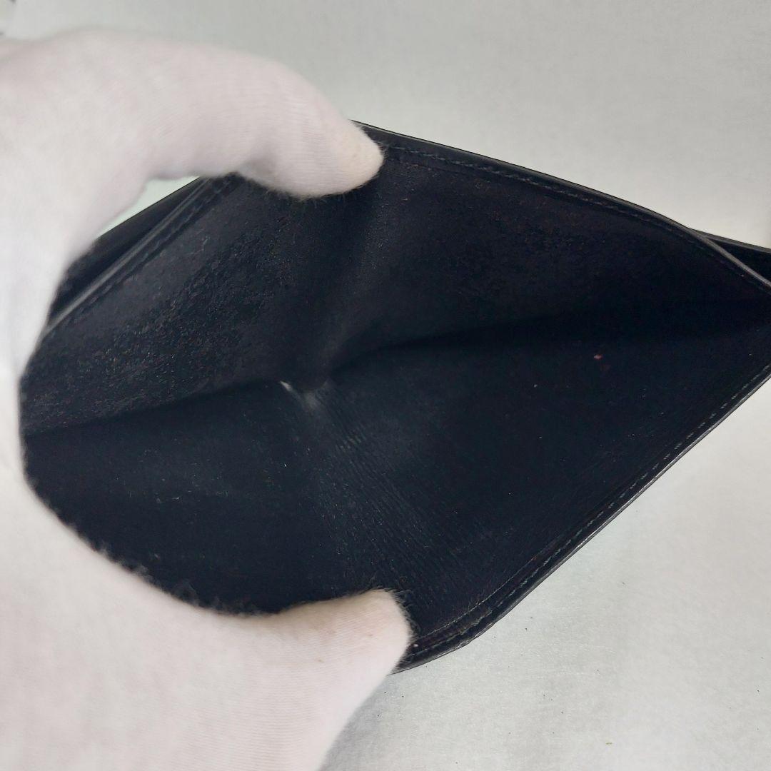 美品 Louis Vuitton ルイヴィトン エピ 二つ折財布 ブラック