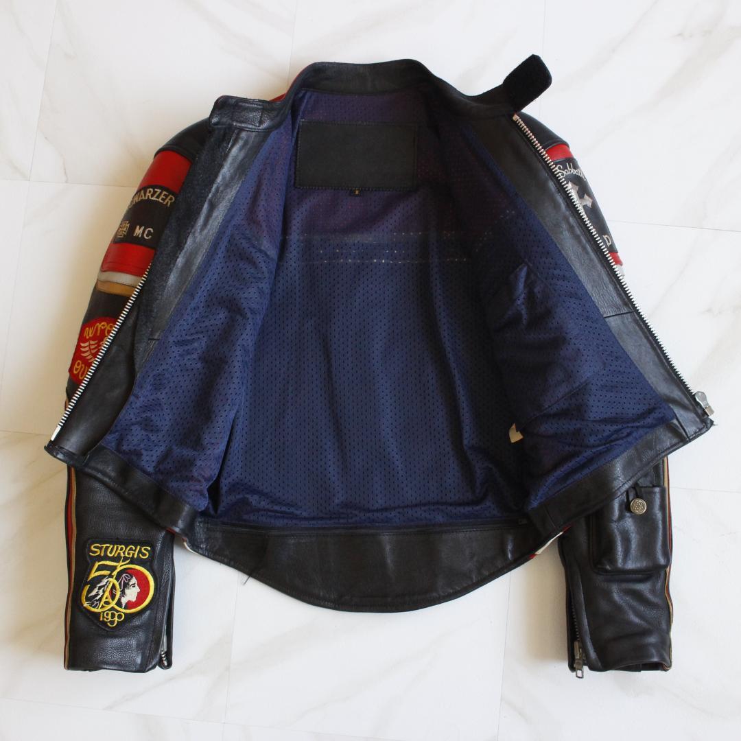 ハーレーダビットソン マルボロマン ワッペン革ジャン M レザージャケット