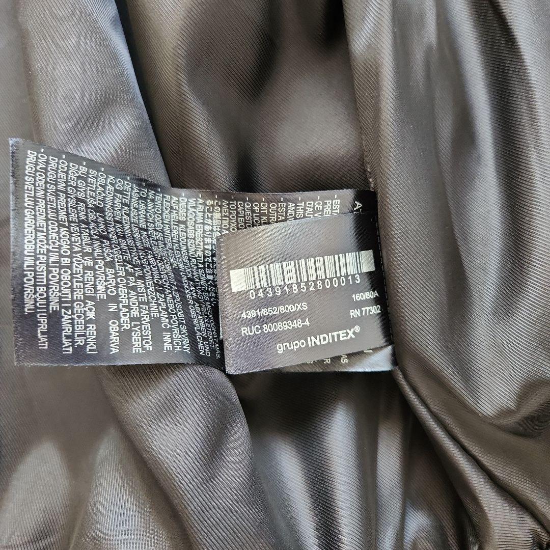 【ZARA】ザラ　フェイクレザージャケット　ブラック　XS