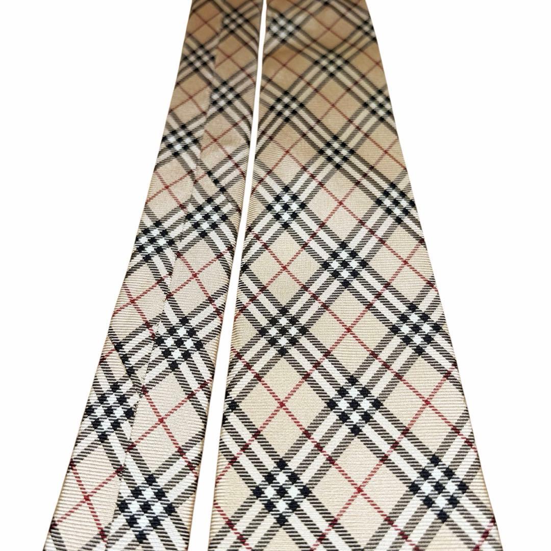 極美品　BURBERRY バーバリーブラックレーベル　ノバチェック柄 ネクタイ