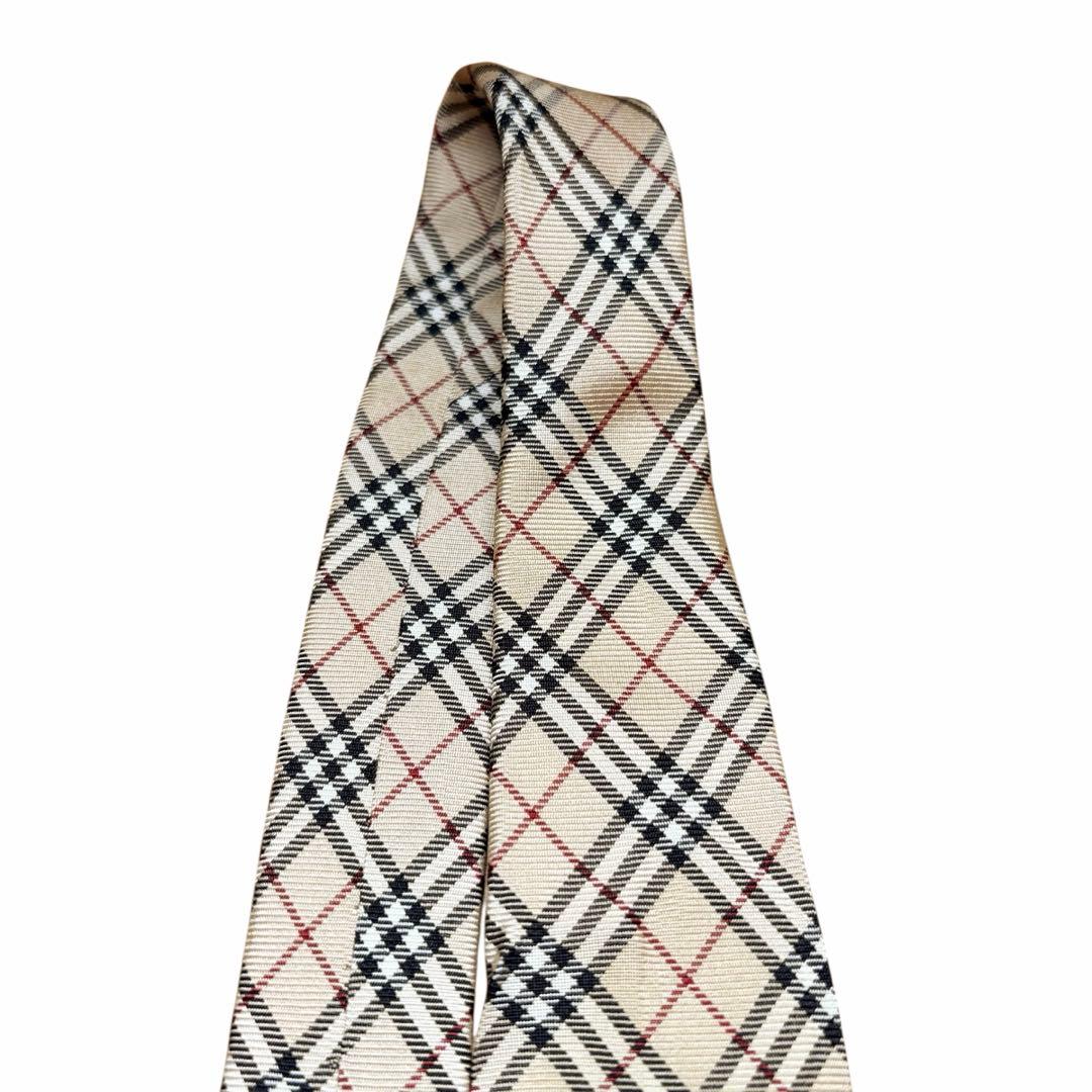 極美品　BURBERRY バーバリーブラックレーベル　ノバチェック柄 ネクタイ