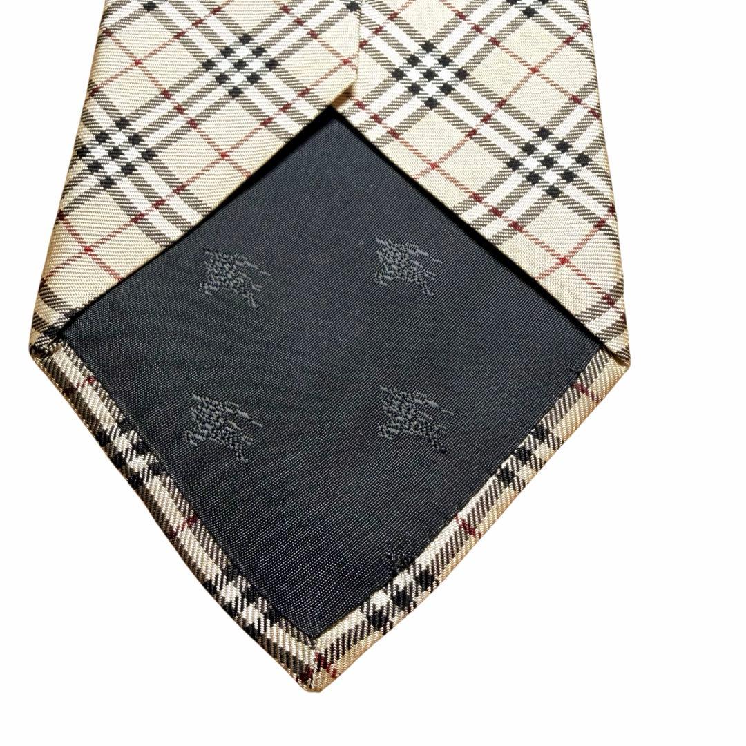 極美品　BURBERRY バーバリーブラックレーベル　ノバチェック柄 ネクタイ