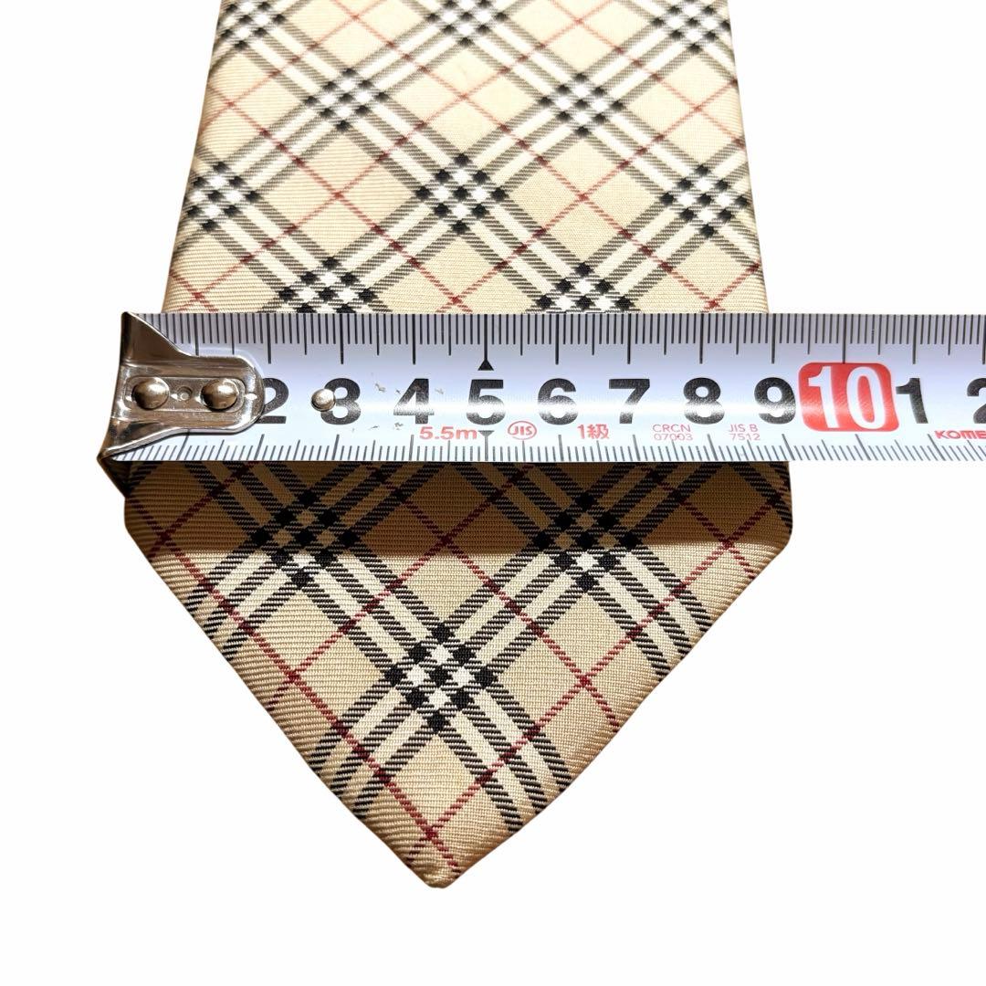 極美品　BURBERRY バーバリーブラックレーベル　ノバチェック柄 ネクタイ