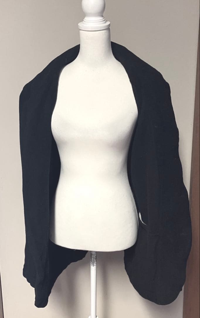 コムデギャルソンHOMMEプリュスエバーグリーンつまみやや厚手縮絨ライク 黒 L