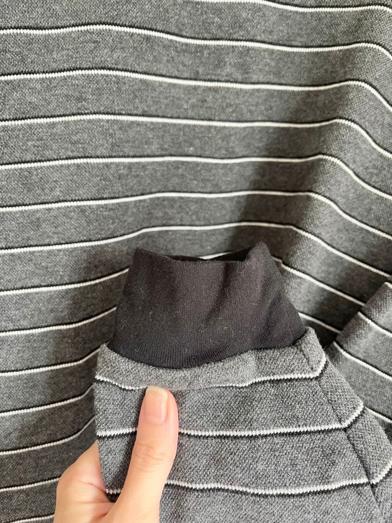 todayful / Border Long T-shirts チャコールグレー