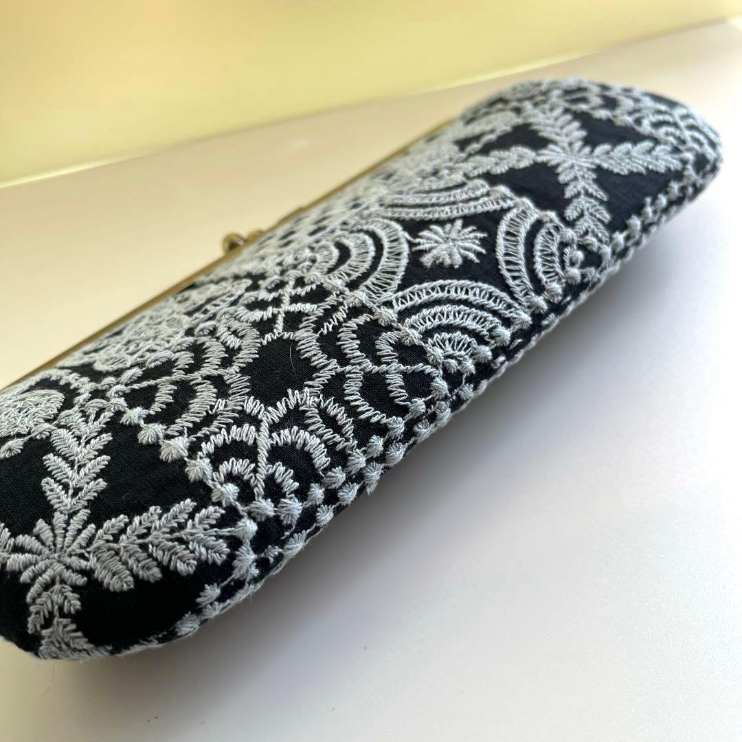 ハンドメイド　がま口長財布　ミナペルホネン　forest tile