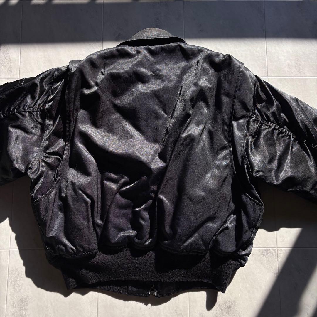 【超希少】美品 ショット CWU-R フライトジャケット ブラック 90s 短丈