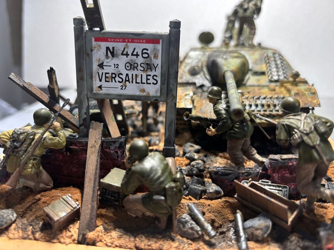 戦車　ジオラマ　ドイツ　アメリカ