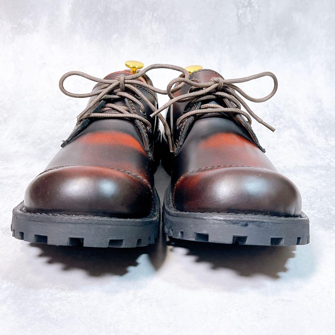 ☆美品☆【ゲッタグリップ】 レザーシューズ (8) ストレートチップ　ムラ加工