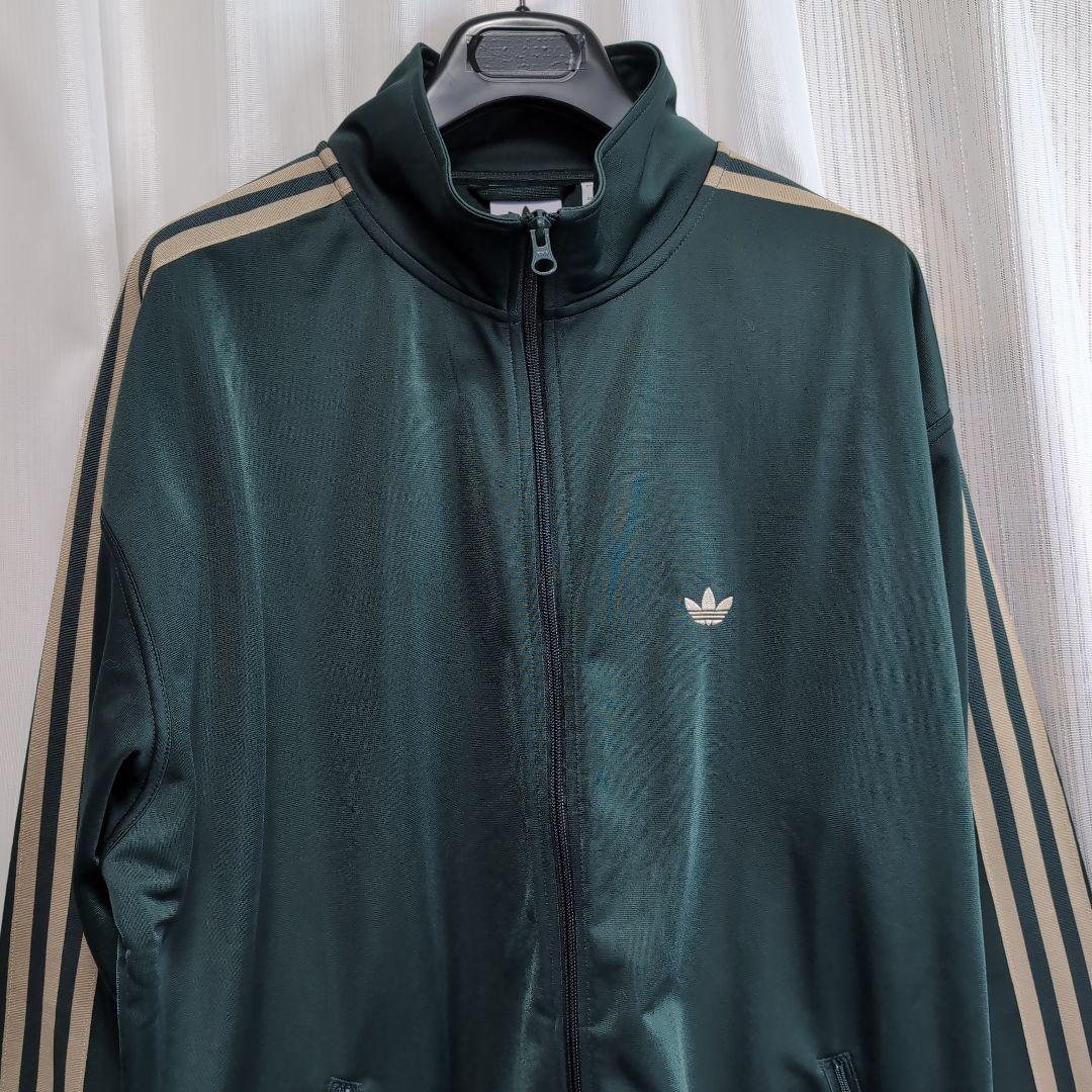 【古着】adidas ダークグリーン ジップアップジャージ